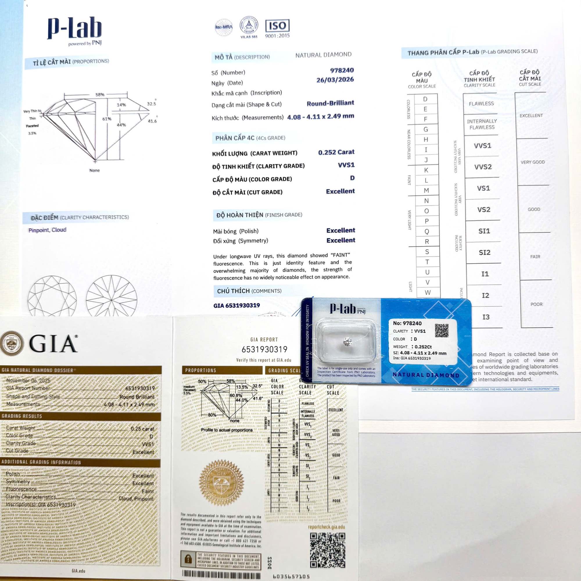 Kim cương viên 4.08 - 4.11 P-LAB, GIA DDD4016600 - Ảnh 3