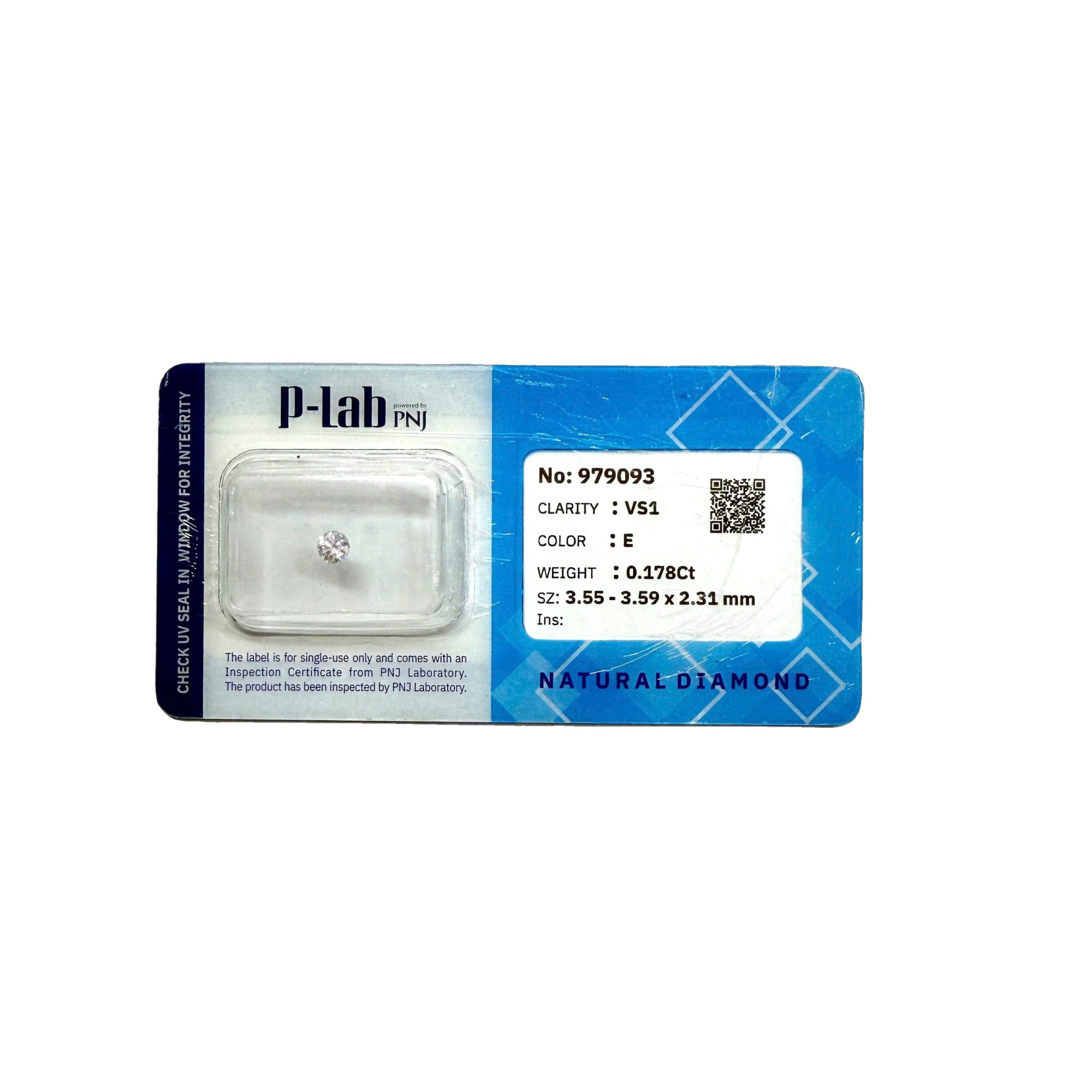 Kim cương viên 3.55 - 3.59 E VS1 Không có giấy kiểm định DDD4016643 - Ảnh 2