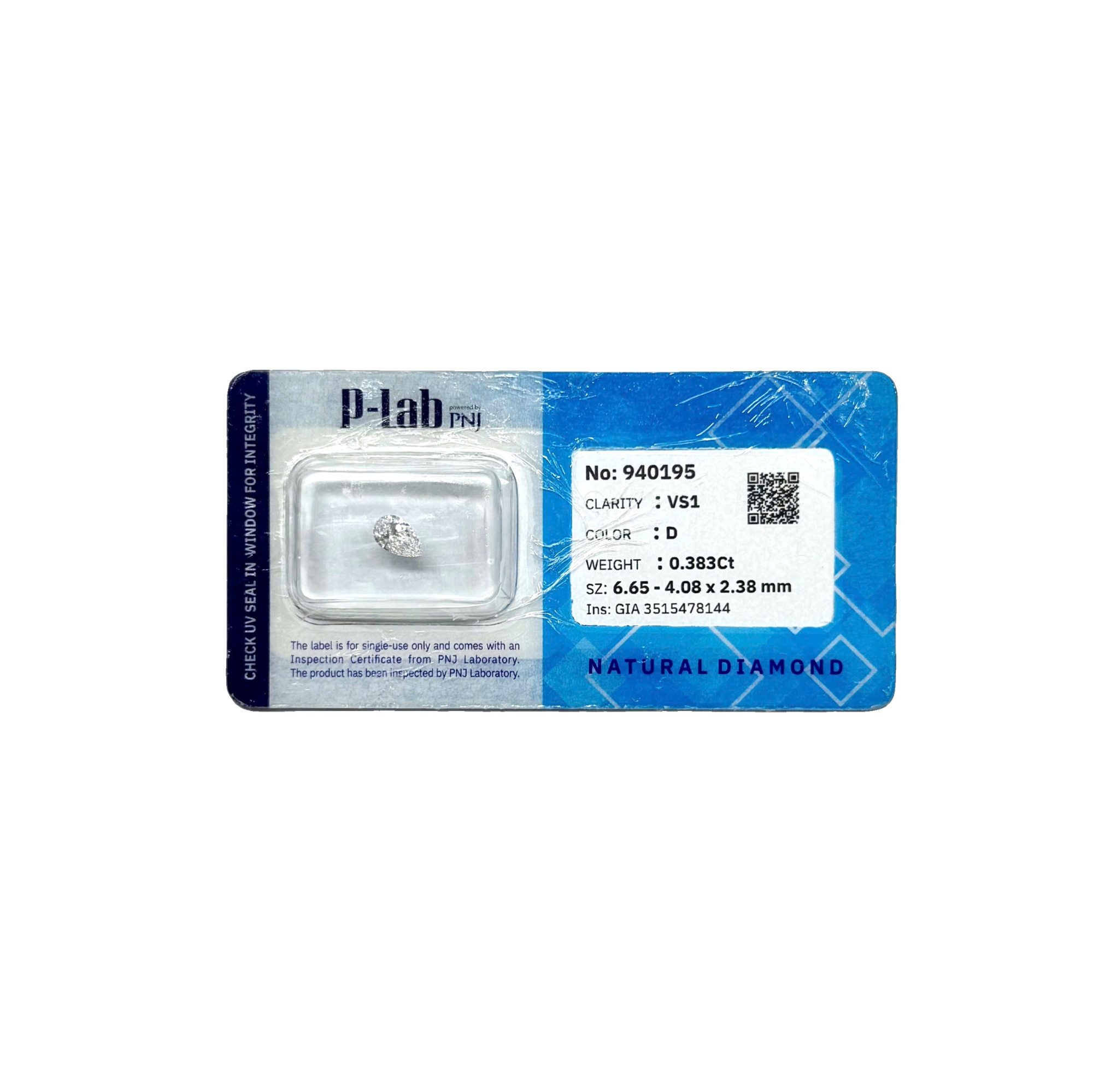 Kim cương viên 6.65 - 4.08 D VS1 P-LAB, GIA DDD4016667 - Ảnh 2