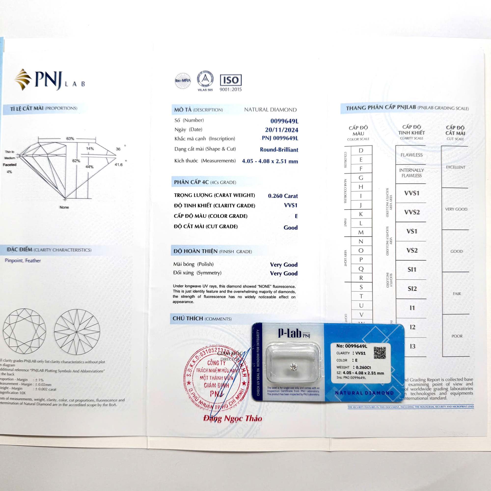 Kim cương viên 4.05 - 4.08 P-LAB DDD4016673 - Ảnh 3