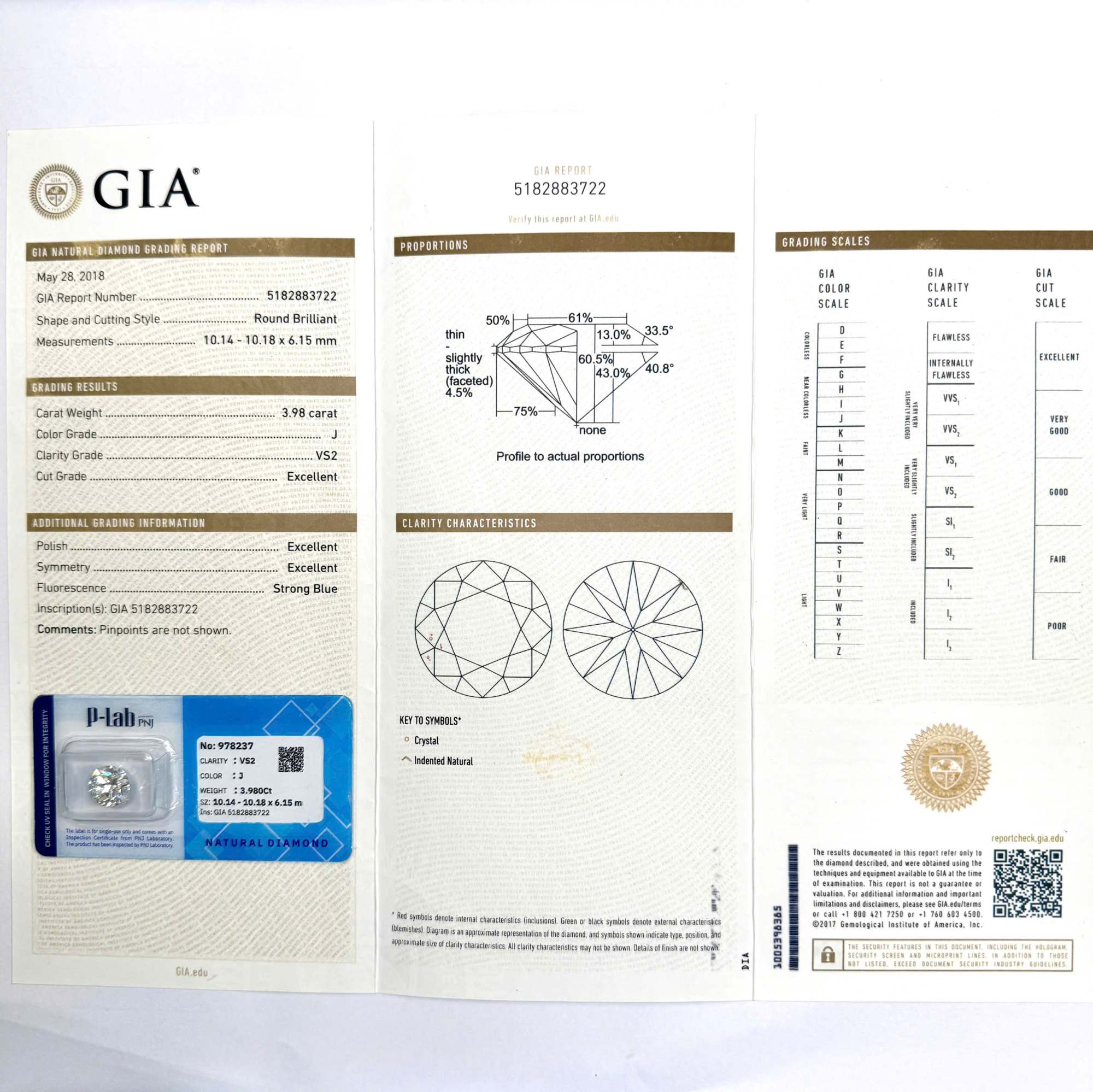 Kim cương viên 10.14 - 10.18 J VS2 P-LAB, GIA DDD4016704 - Ảnh 3