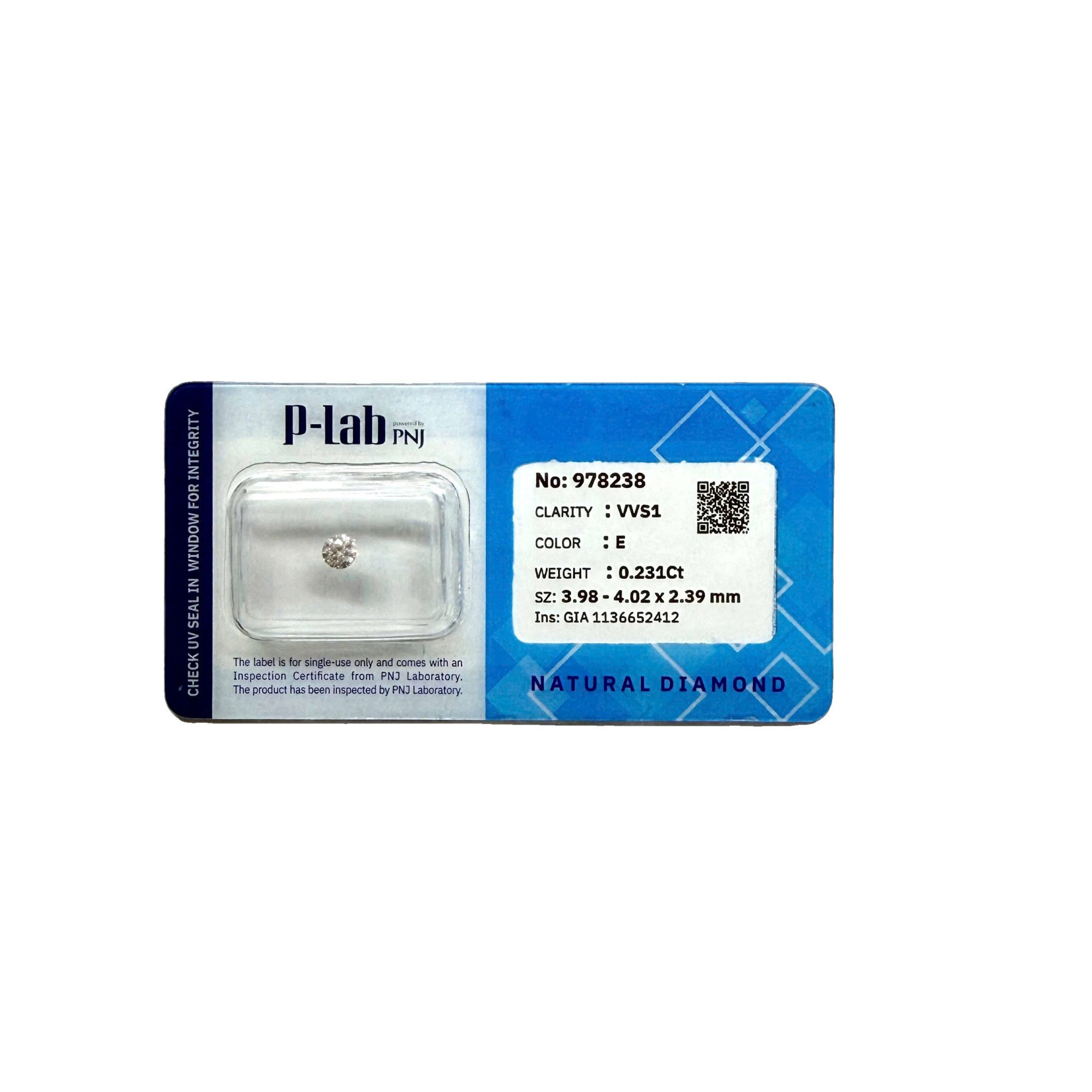 Kim cương viên 3.98 - 4.02 P-LAB, GIA DDD4016835 - Ảnh 2