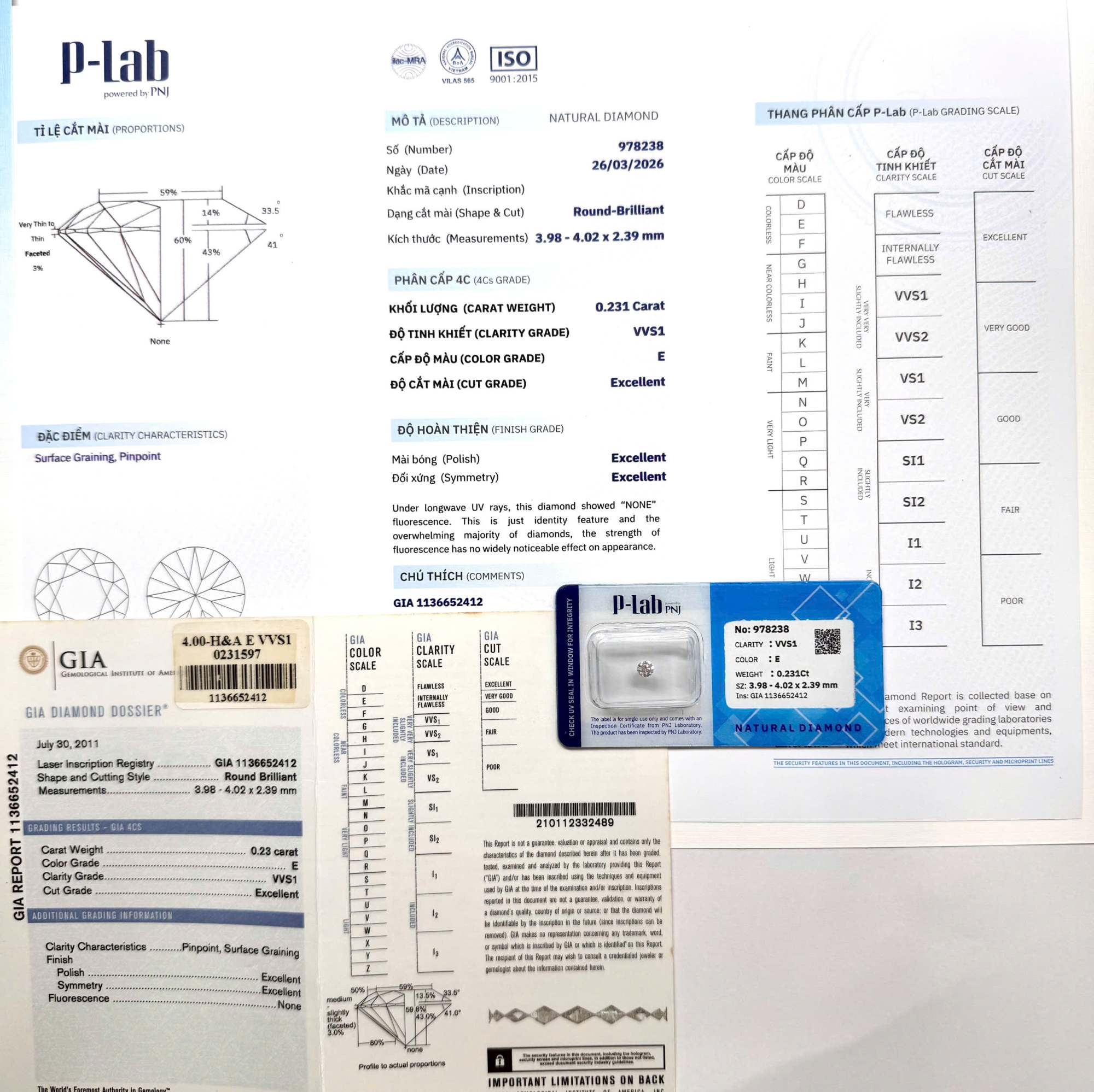 Kim cương viên 3.98 - 4.02 P-LAB, GIA DDD4016835 - Ảnh 3