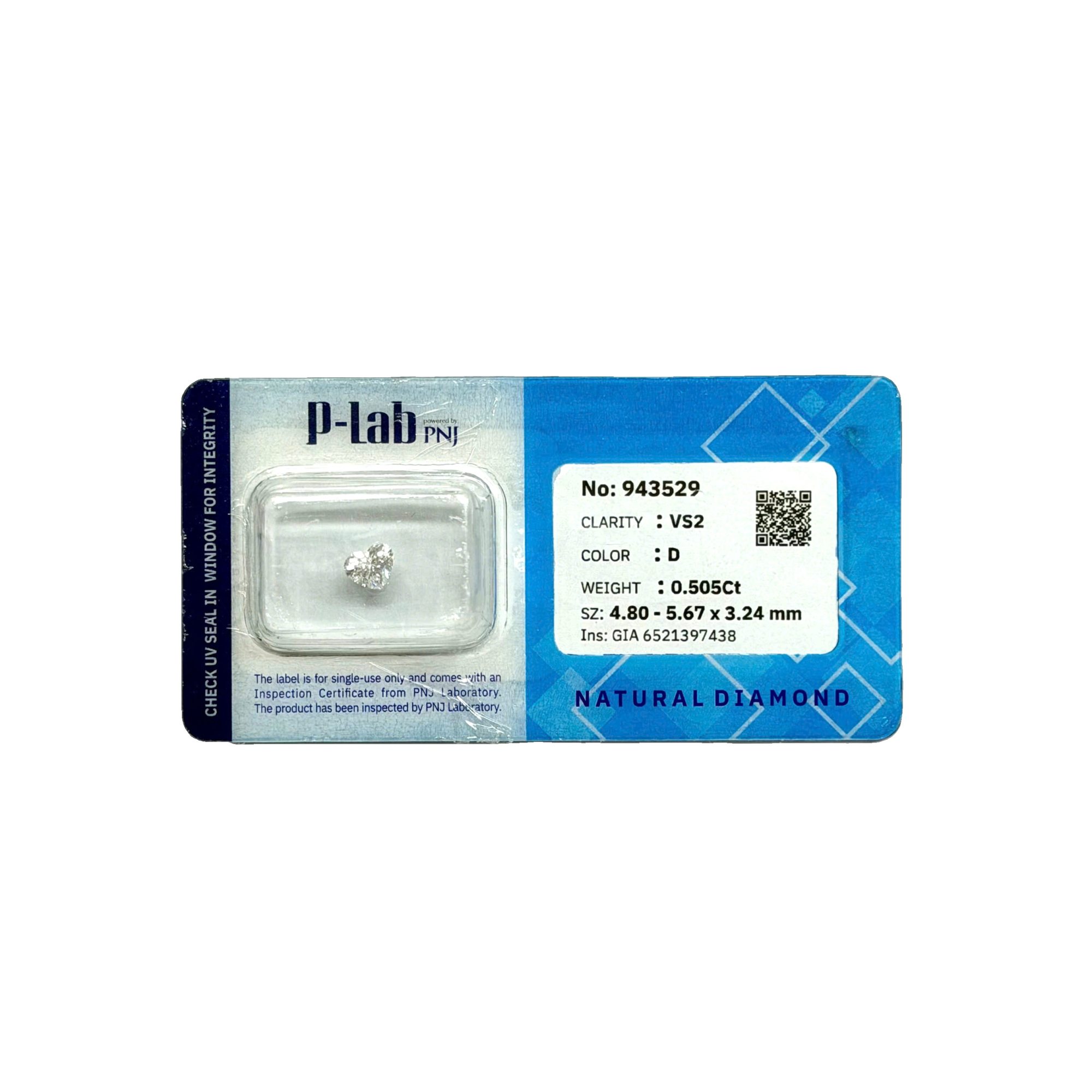 Kim cương viên 4.80 - 5.67 P-LAB, GIA DDD4017065 - Ảnh 2