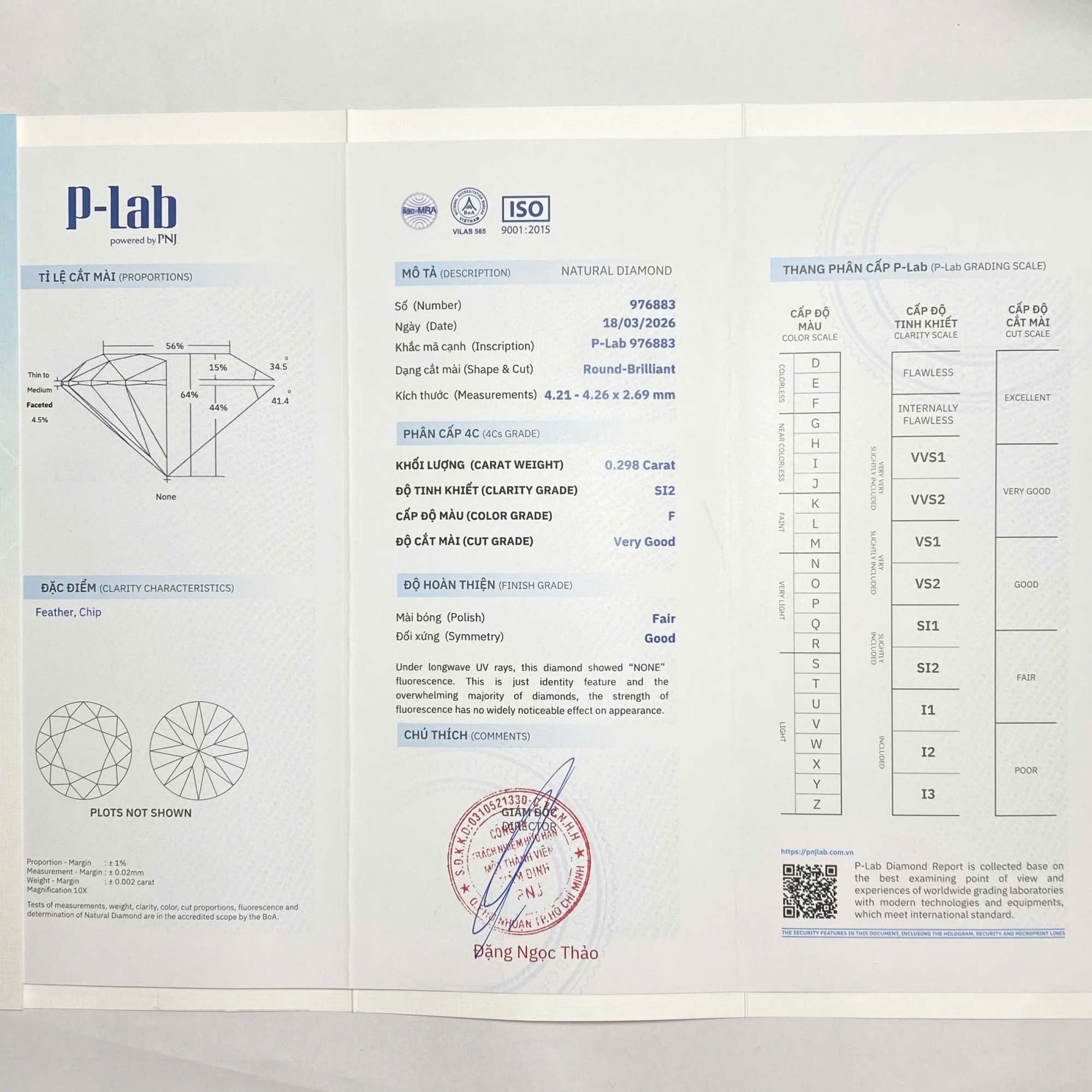 Mặt dây chuyền Kim cương hoa 585 HOA.MC10T15NU.W585 - Ảnh 7