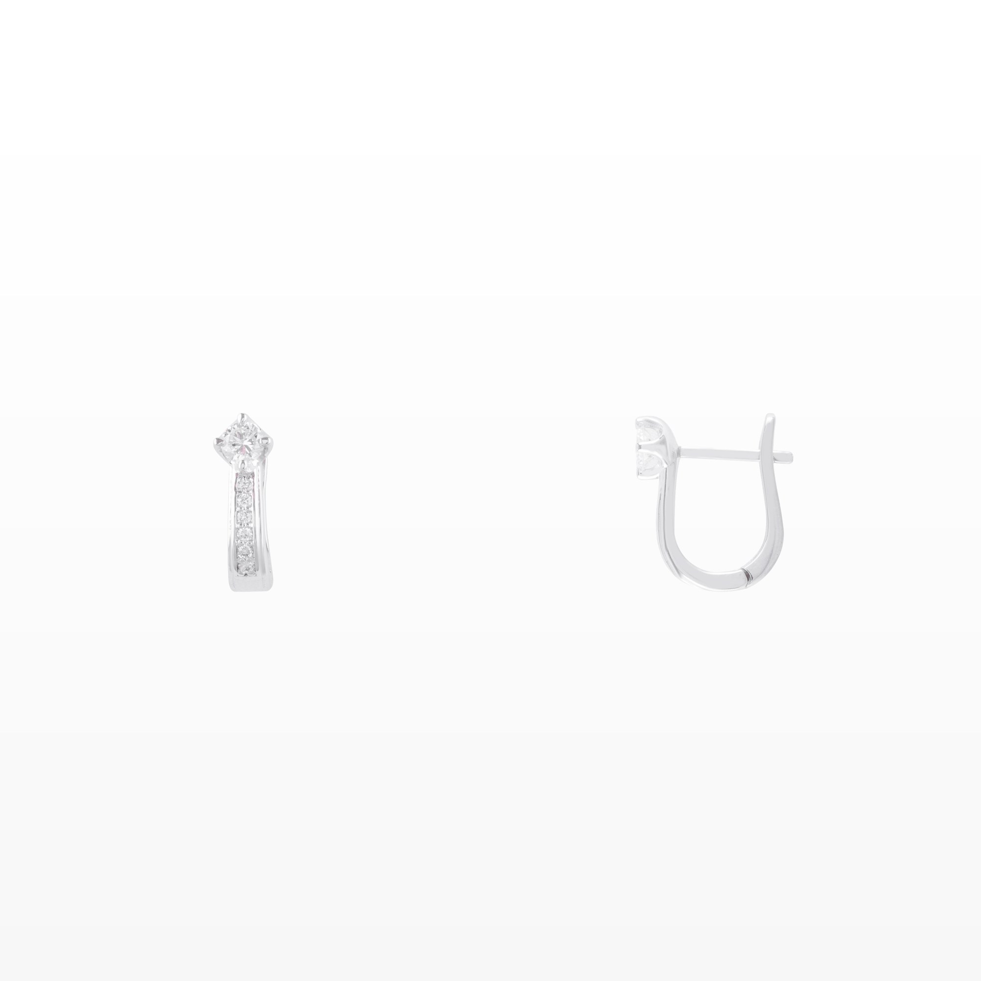 Bông tai Kim cương khoen 416 KHO.BC6T13NU586.W416.350