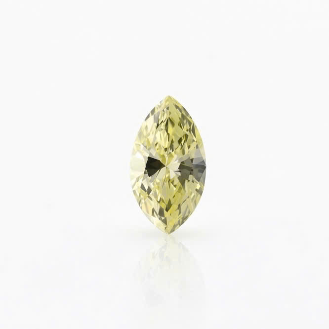 Kim cương viên Marquise 9.34 - 4.98 Fancy Greenish Yellow VS2 GIA DDD0029310