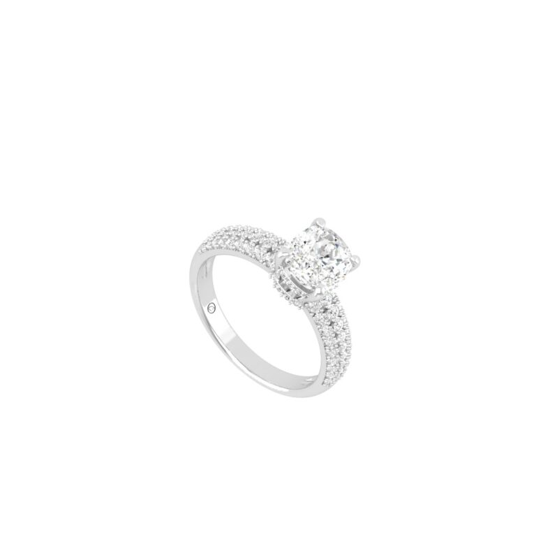 Nhẫn Kim cương Cushion 750 NGD0029162