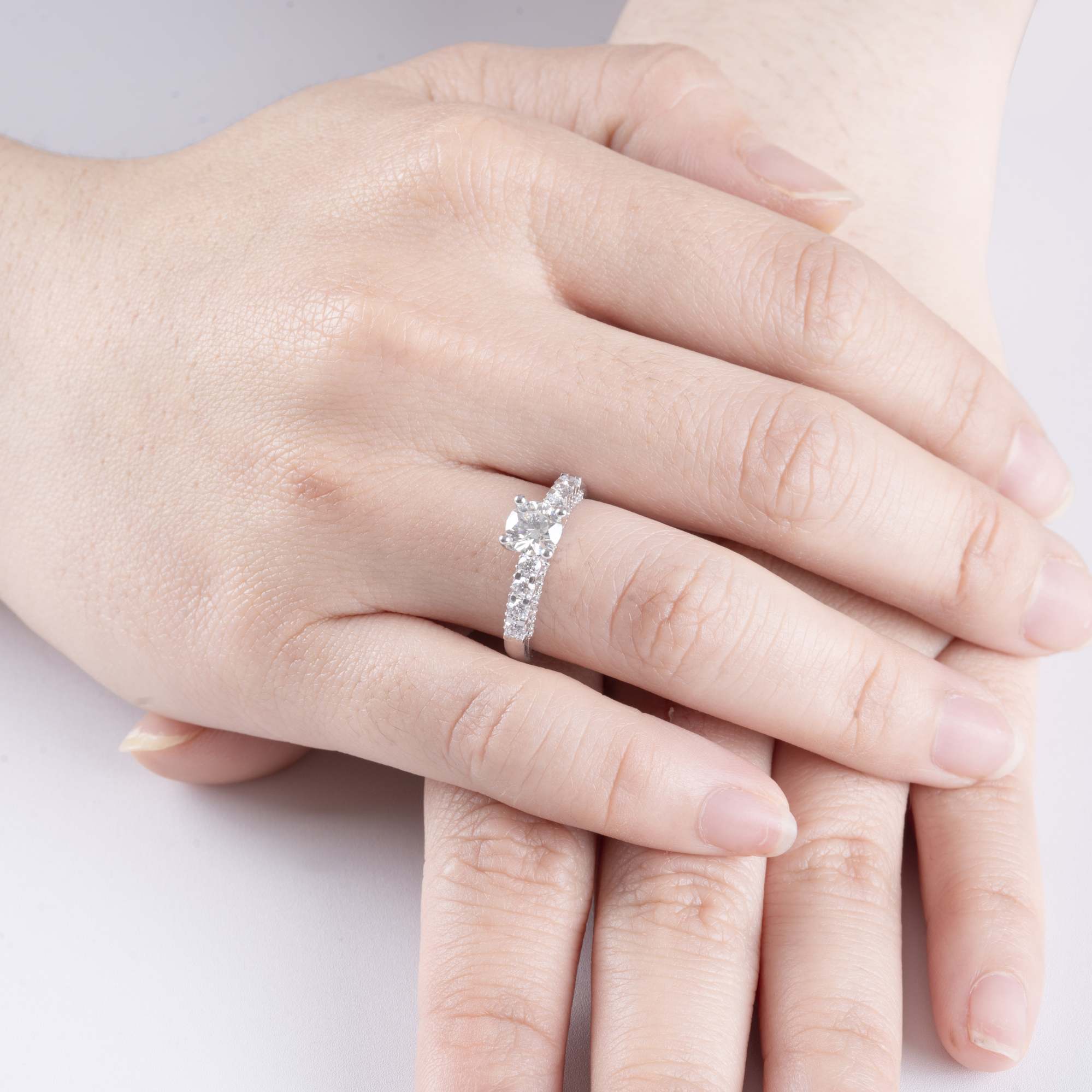 Nhẫn Kim cương 585 NHA.NC8T23NU.W585 - Ảnh 5