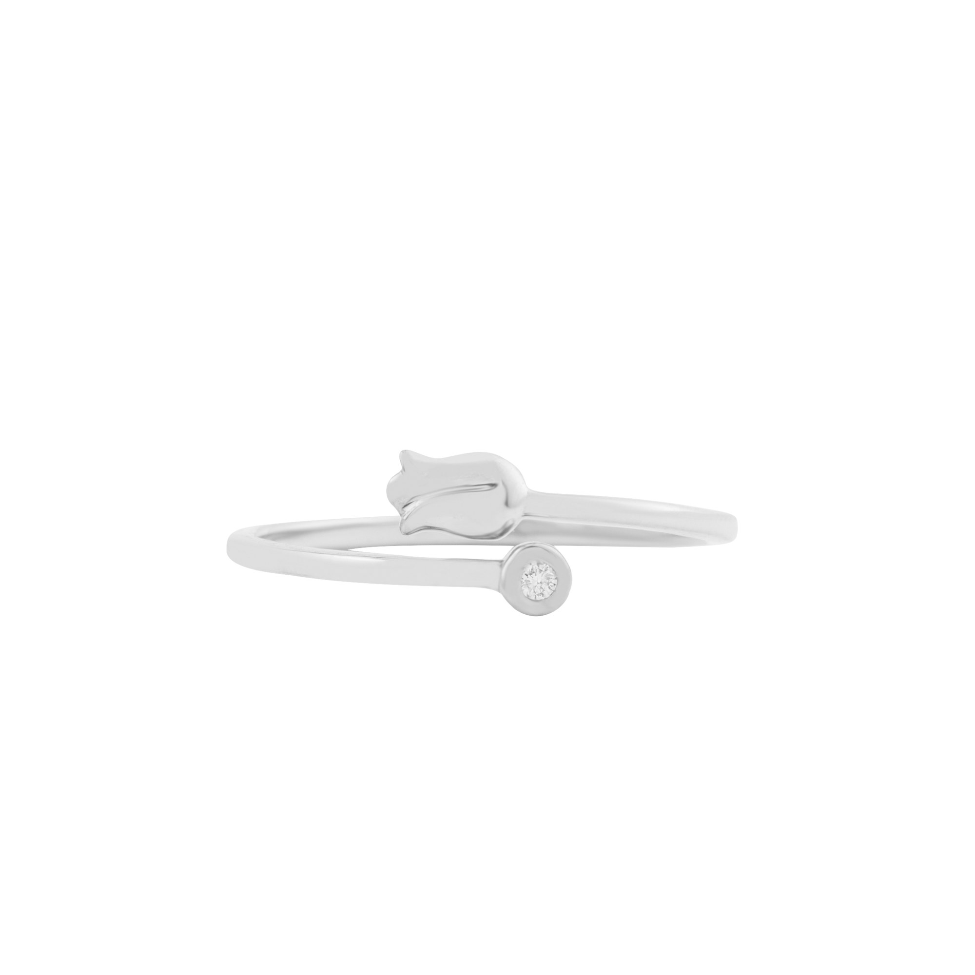 Nhẫn Kim cương hoa tulip 416 NT1T15NU.W416 - Ảnh 2