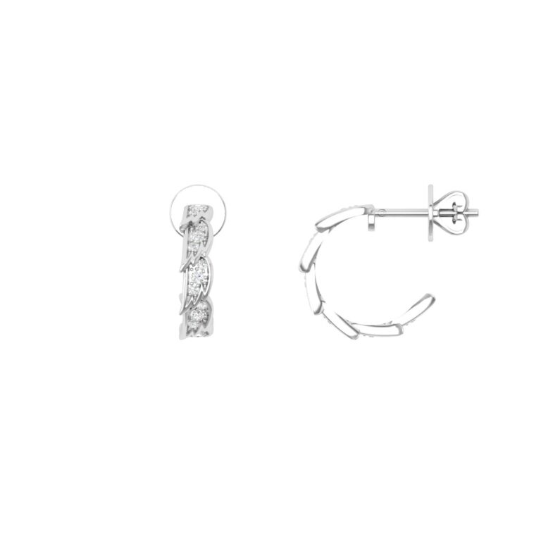 Bông tai Kim cương cánh thiên thần  416 THN.BT12T14NUT15.W416