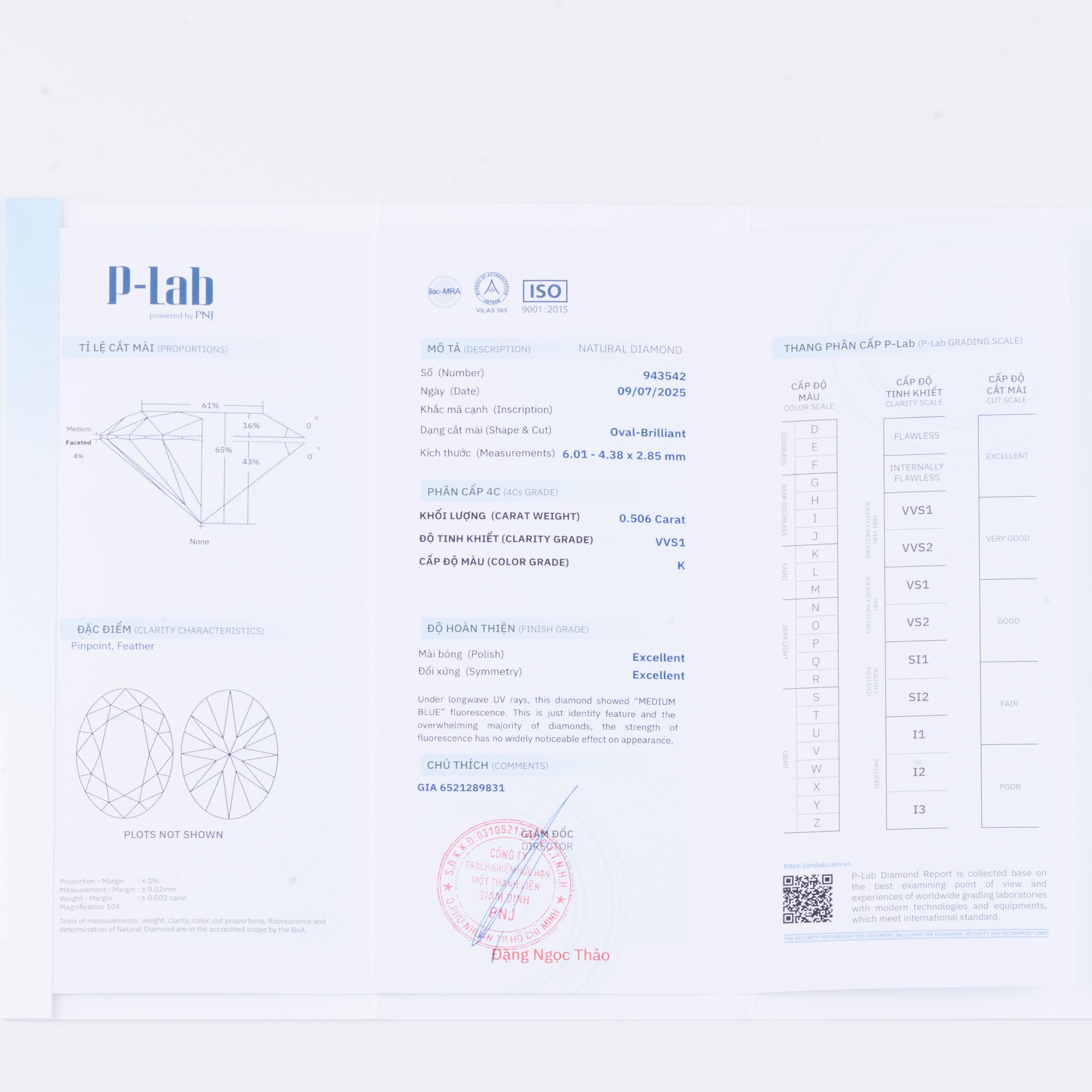 Nhẫn Kim cương Oval 416 TSF.NCNUV64.P416 - Ảnh 5