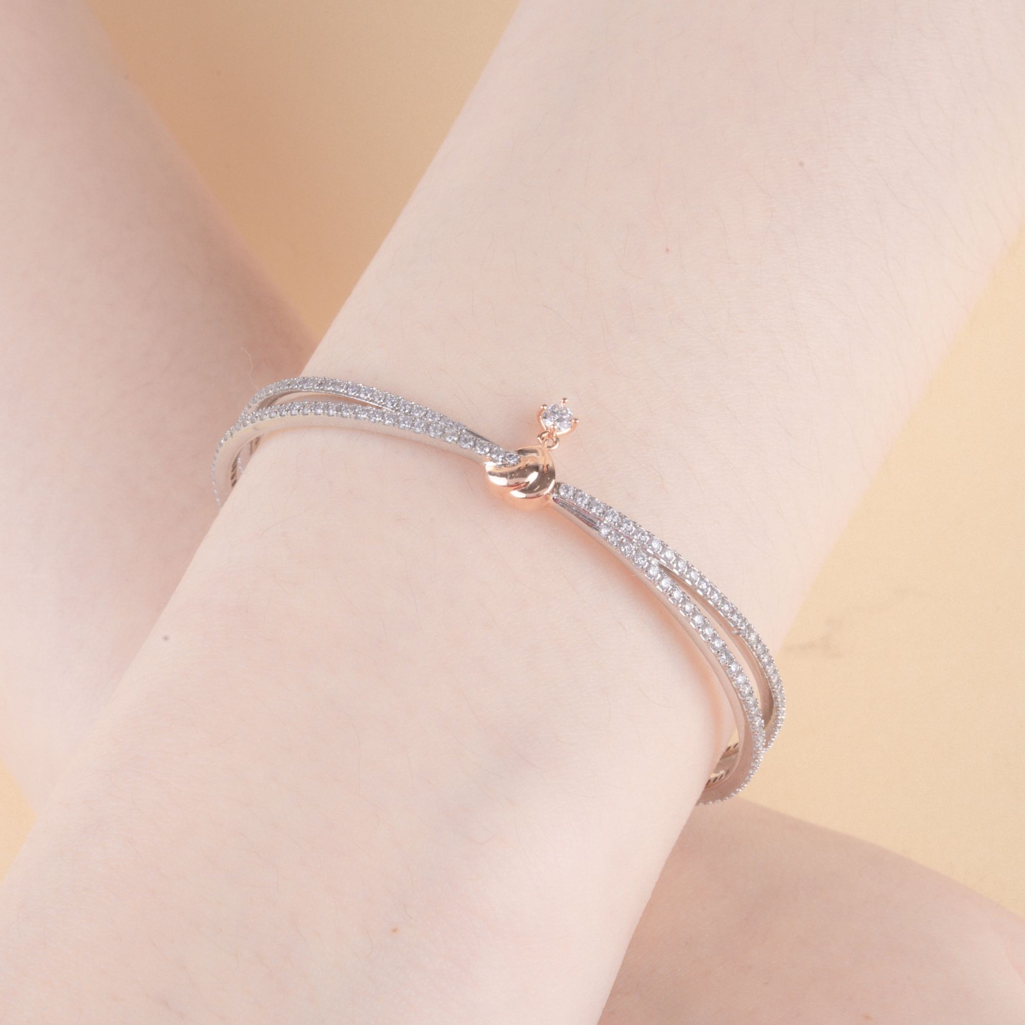 Vòng Kim cương kết 2 hàng 585 VGD0026538 - Ảnh 4