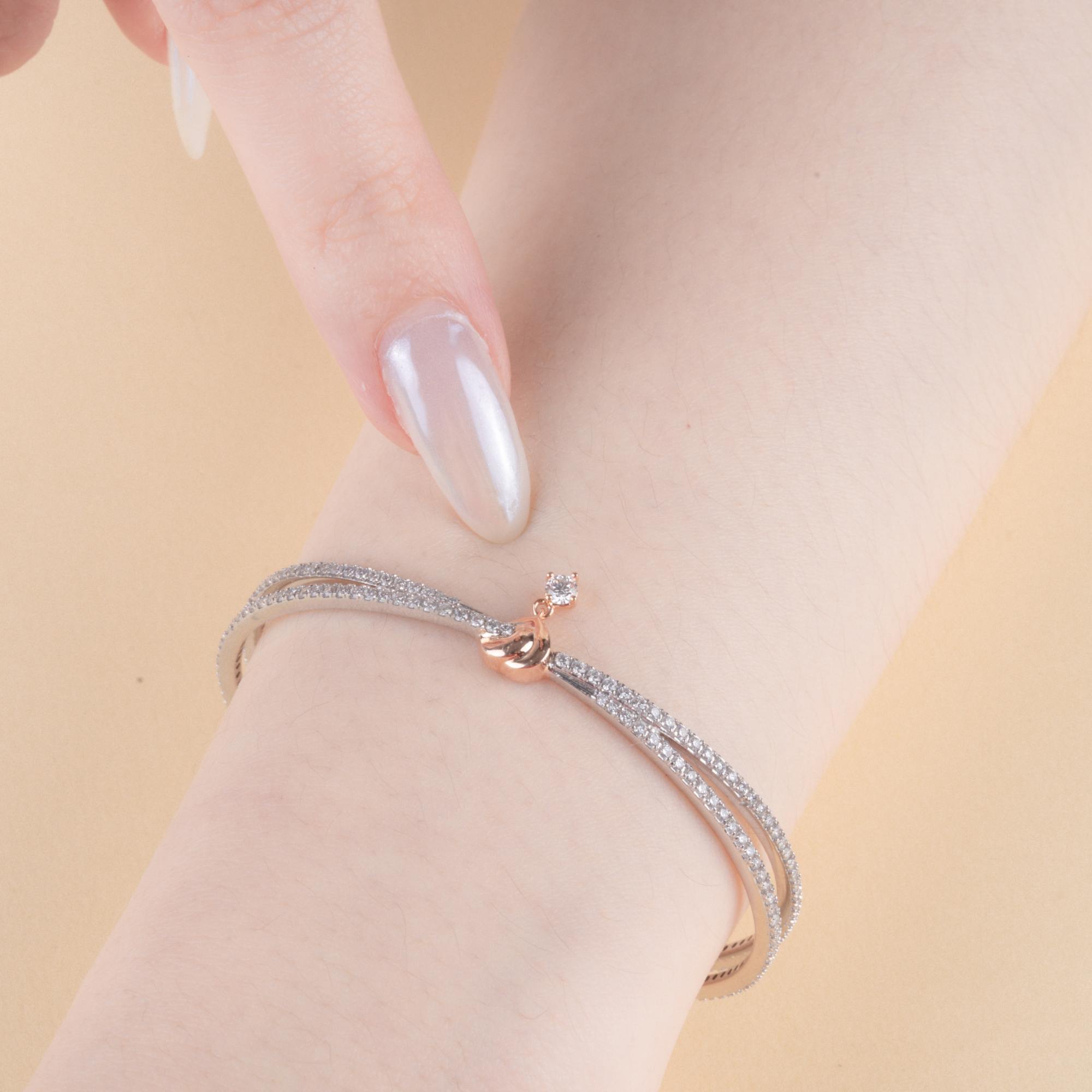 Vòng Kim cương kết 2 hàng 585 VGD0026538 - Ảnh 5