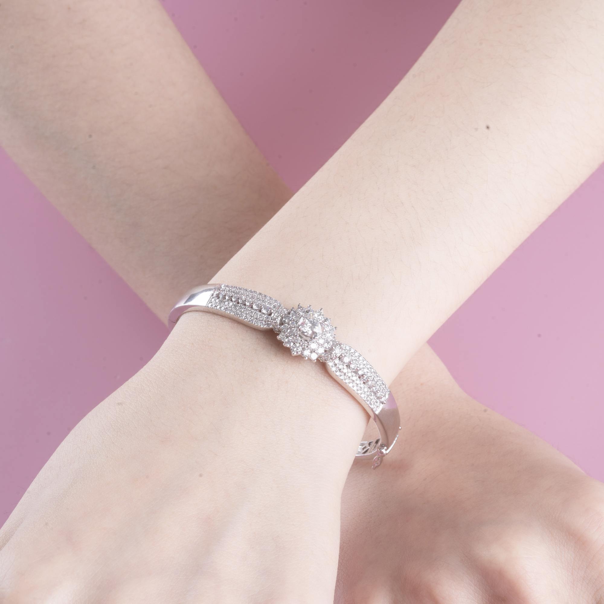 Vòng Kim cương hoa 416 HOA.VC4T23NU.W416 - Ảnh 5