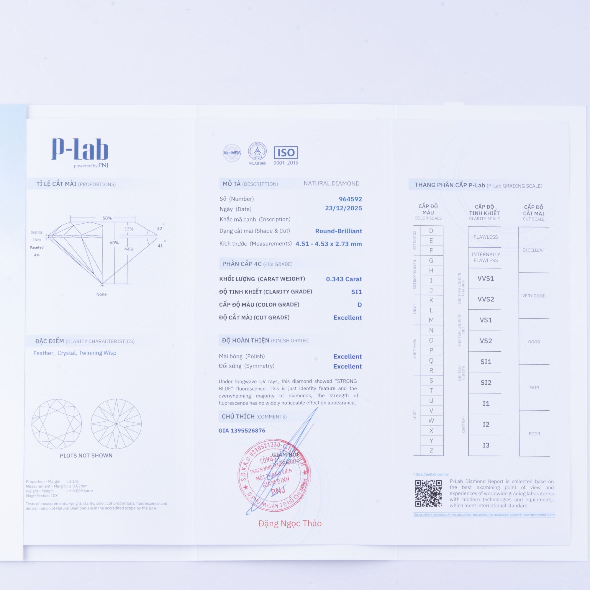 Bông tai Kim cương halo 585 HAL.BC80T11NUTKL.W585 - Ảnh 5