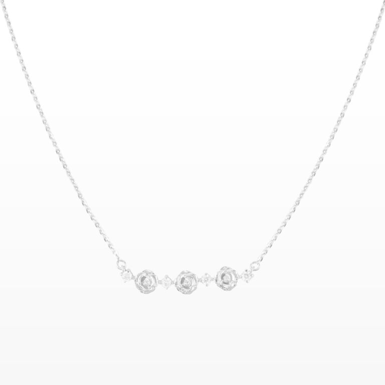 Dây cổ Kim cương dãy hoa hồng  416 HOA.DT4T19NU0001.W416