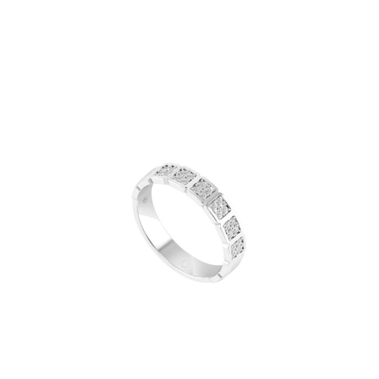 Nhẫn Kim cương kết khía nữa vòng  416 KET.NT24T12NU376.W416