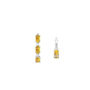 Bông tai Kim cương Citrine Oval 416 KHO.BC4T17NUTY8.W416