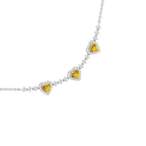 Dây cổ Kim cương tim Citrine 416 TIM.DC12T21NUTY9.W416