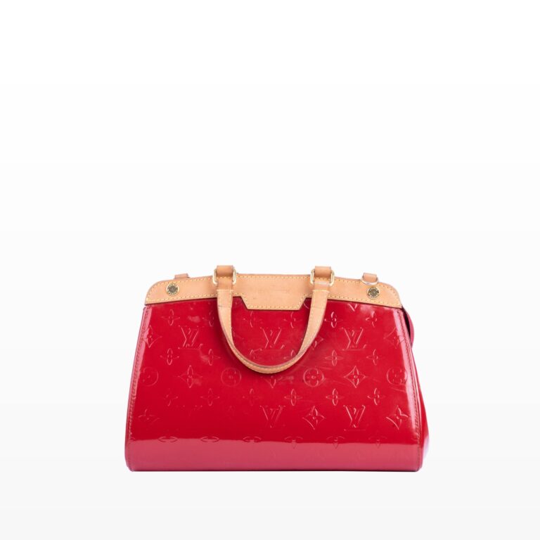 Túi Satchel Louis Vuitton Red Patent Monogram Vernis Brea PM Nữ TUI4014194