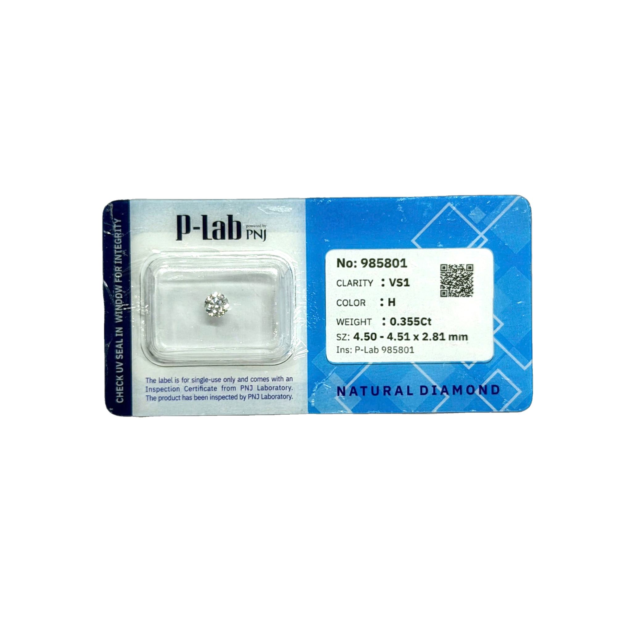 Kim cương viên 4.50 - 4.51 H VS1 P-LAB DDD4017068 - Ảnh 2