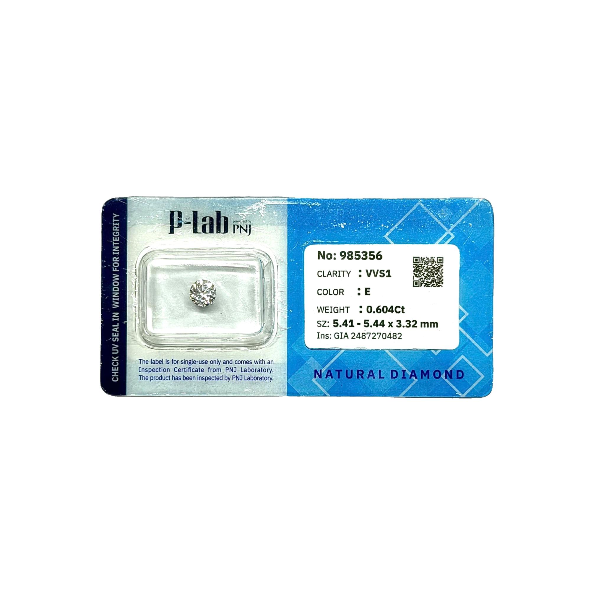 Kim cương viên 5.41 - 5.44 E VVS1 P-LAB DDD4017299 - Ảnh 2