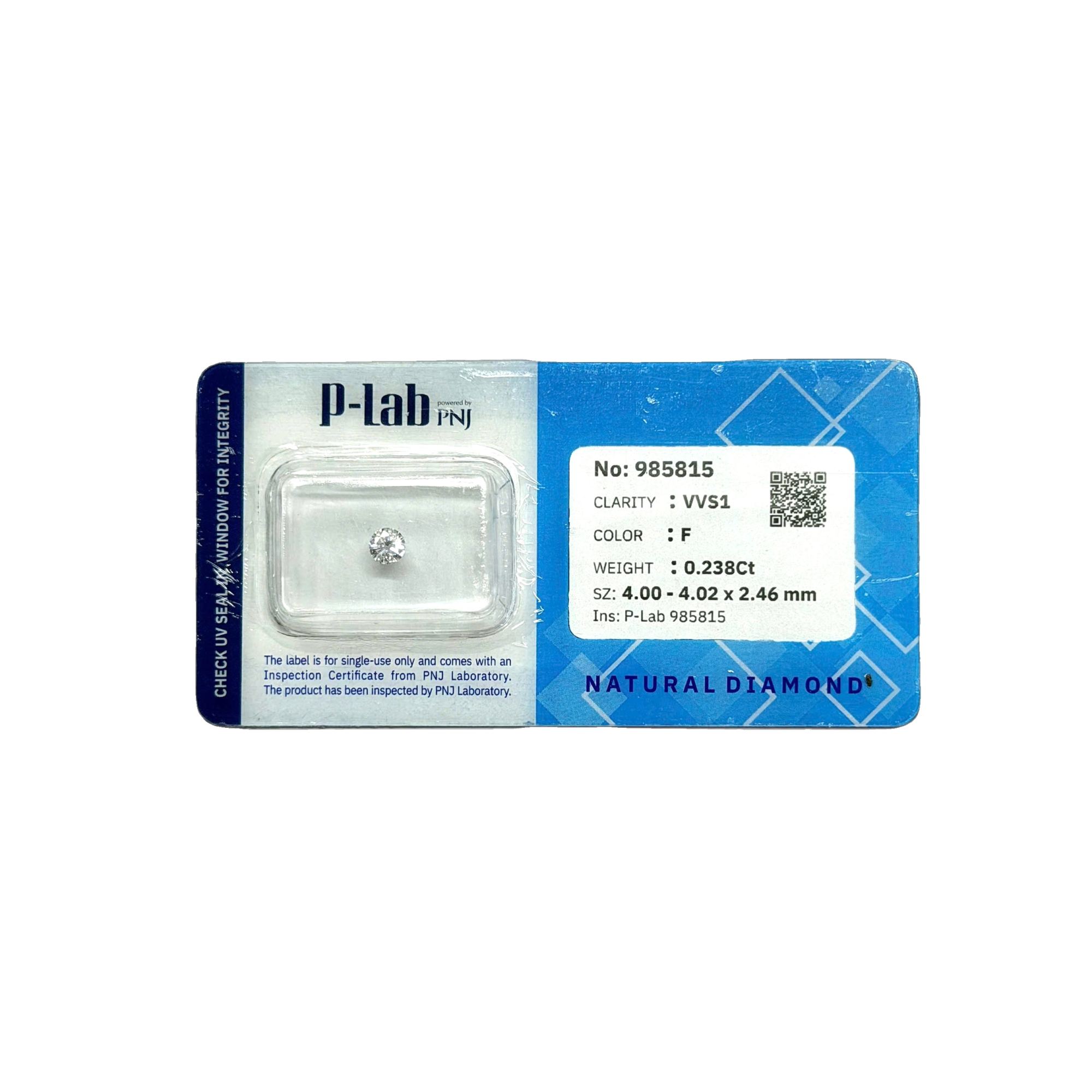 Kim cương viên 4.00 - 4.02 F VVS1 P-LAB DDD4017981 - Ảnh 2