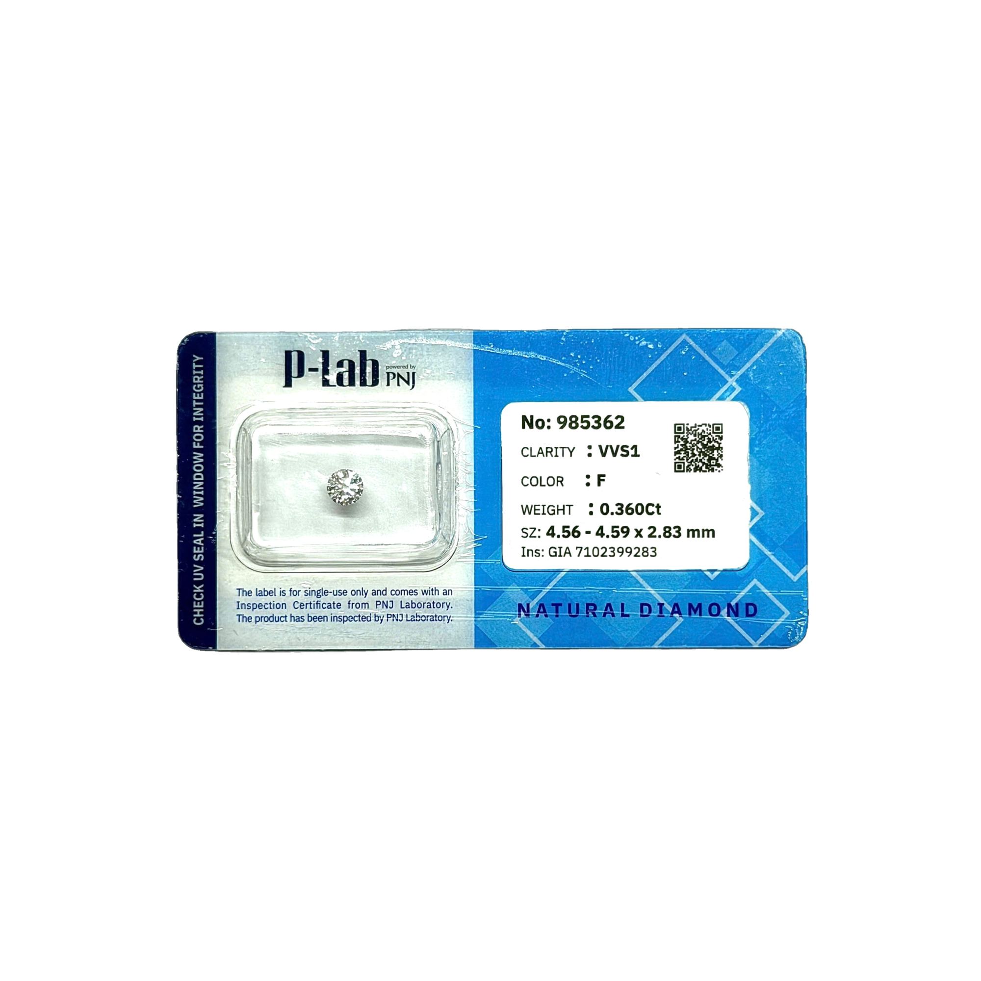 Kim cương viên 4.56 - 4.59 F VVS1 P-LAB DDD4018091 - Ảnh 2