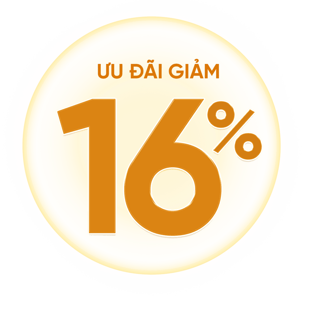 Ưu đãi giảm 16%
